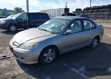 2005 Honda Civic Ex from USA, damaged, VIN 2HGES26875H570803